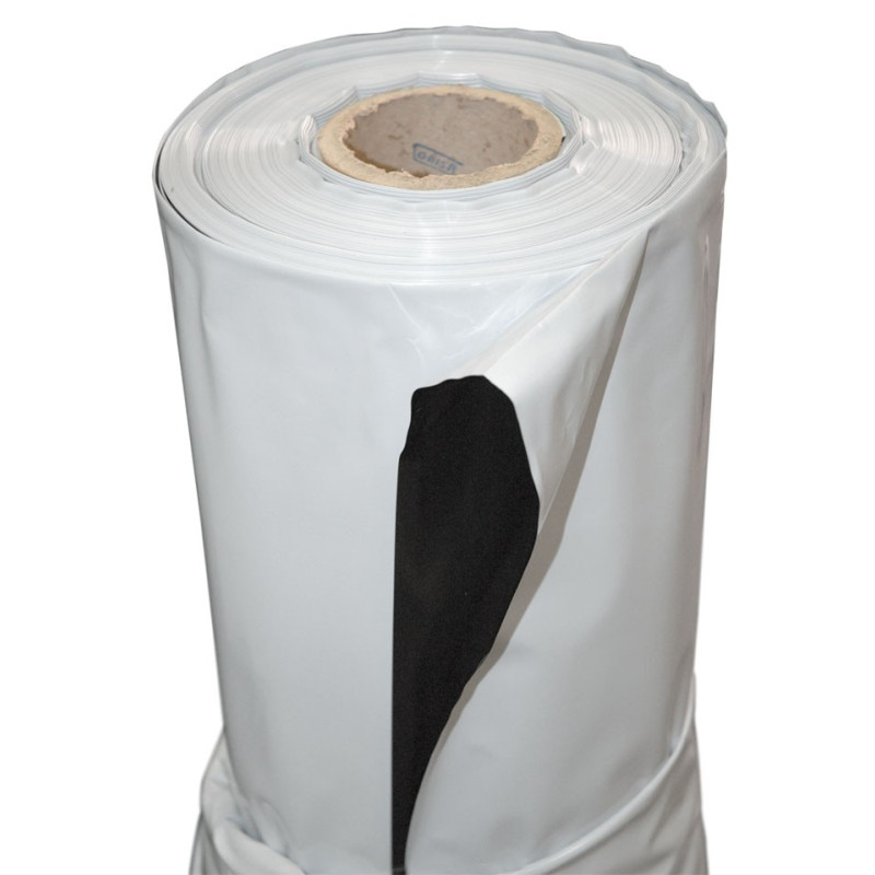 Plastico reflectante blanco y negro 1x2m (600 galgas)