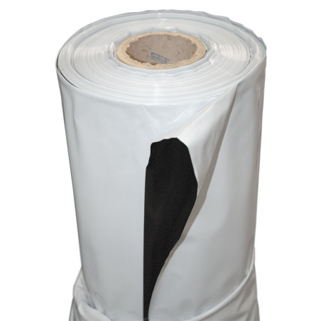 Plastico reflectante blanco y negro 1x2m (600 galgas)