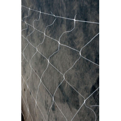 Malla a cuadros blanca