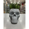 Maceta Calavera Decorada Gris en PLA