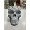 Maceta Calavera Decorada Gris en PLA