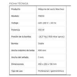 Máquina Vacio 40cm Marchesi